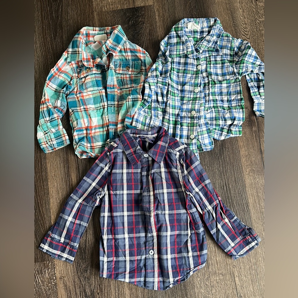 Plaid Long Sleeve Tops